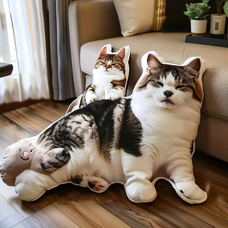 Pet Portrait Custom - وسادة حيوانات أليفة عصرية مخصصة، طباعة