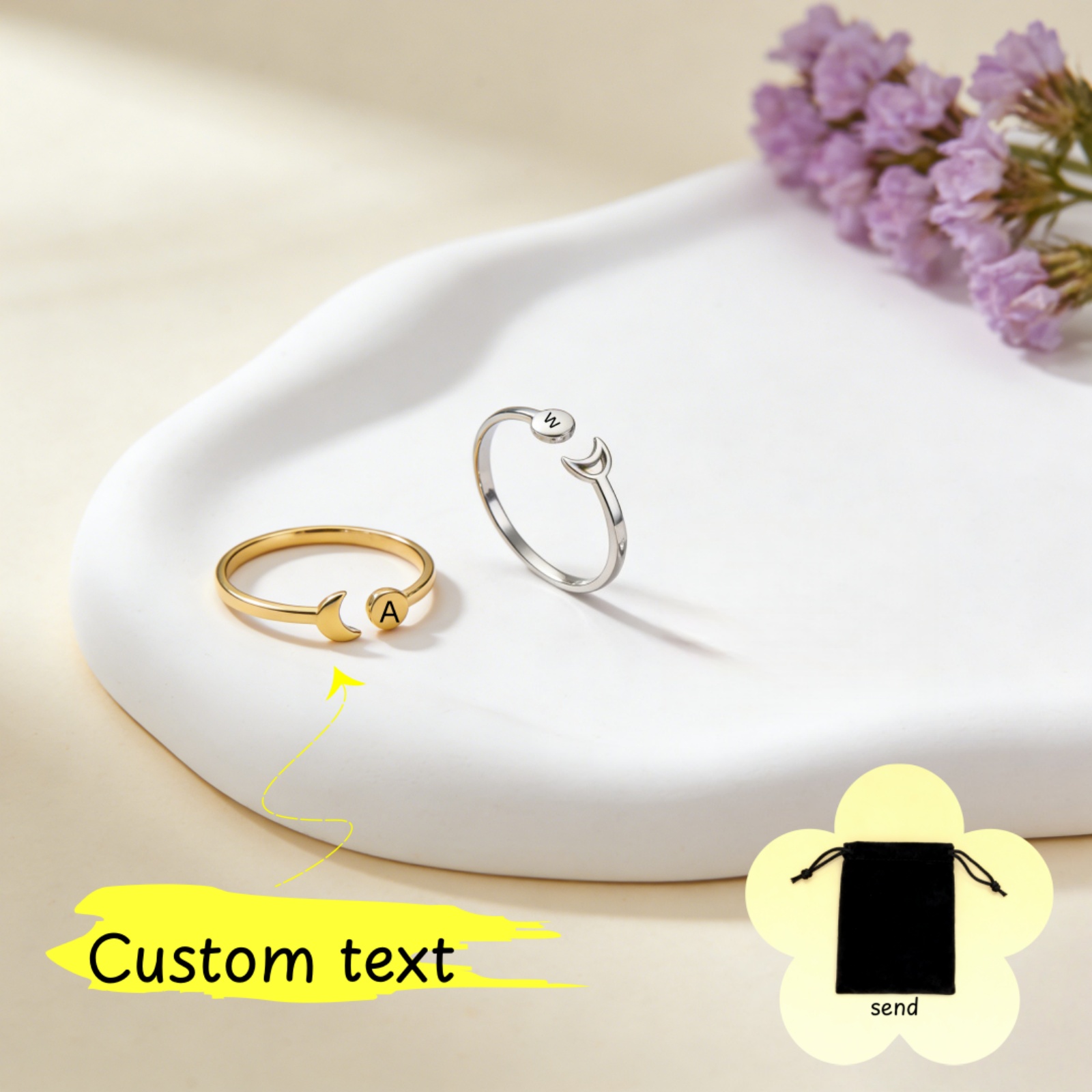 خاتم مخصص بالأحرف الأبجدية من  - مراجعة Initial Ring Custom وسعره